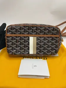 Pre-owned Goyard 2021 Cap Vert Camera Bag Black Monogram Hand Painted Edition – Excellent Condition, Receipt Included