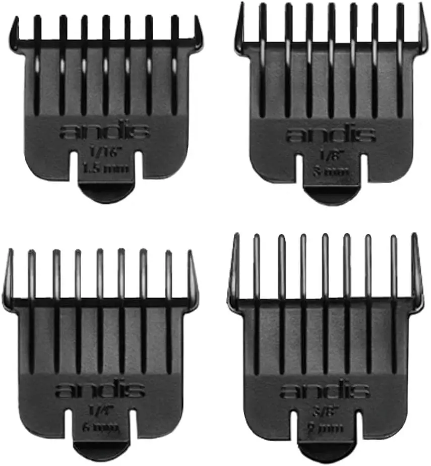 Andis Snap-On Versatile Comb Attachments for Safe, Accurate Clipper Cutting & Grooming Versatility, Fits GTO, GTX, RT-1 & PMT-1