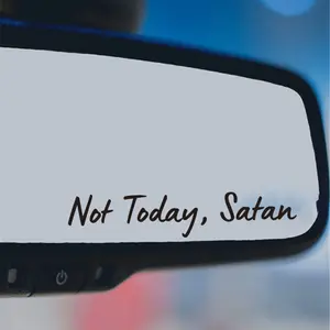 [Pack of 2Pcs]Faith-Inspired Car Mirror Stickers, Cute Religious Design, Durable Vinyl Material, Perfect for Personalized Vehicle Decoration