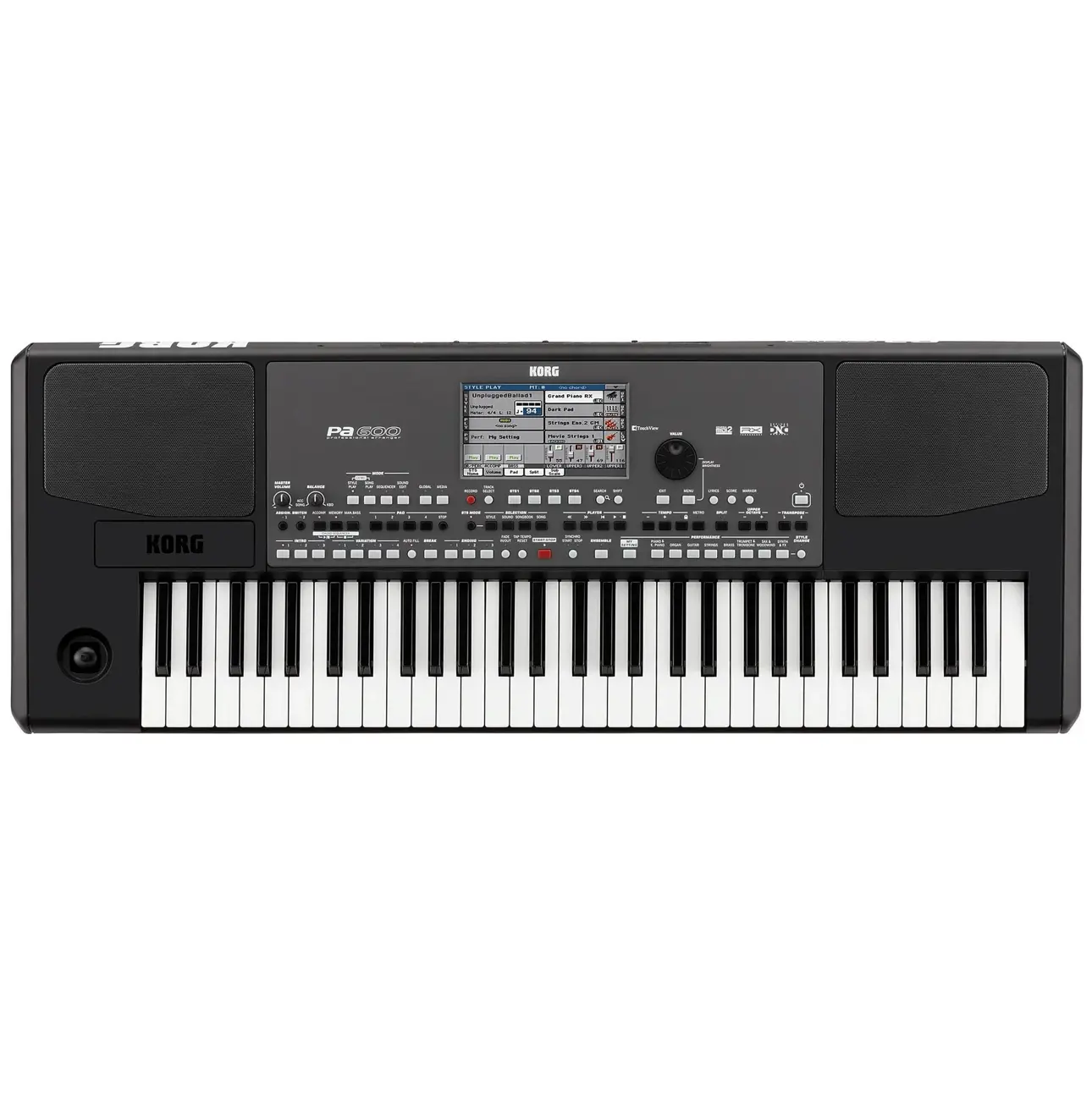 Korg Pa-600 Digital Keyboard with 61 Keys, Built-in Speakers, and USB Connectivity for Music Production