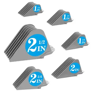 Clipper Guards for Wahl 10 12 14 16 18 20 Hair Clipper Guards 6Count Extra Long Clipper Guard Attachments 2.5 Inch Clipper Guides Multiple Sizes Universal 2.5", 2.25", 2", 1.75", 1.5", 1.25"