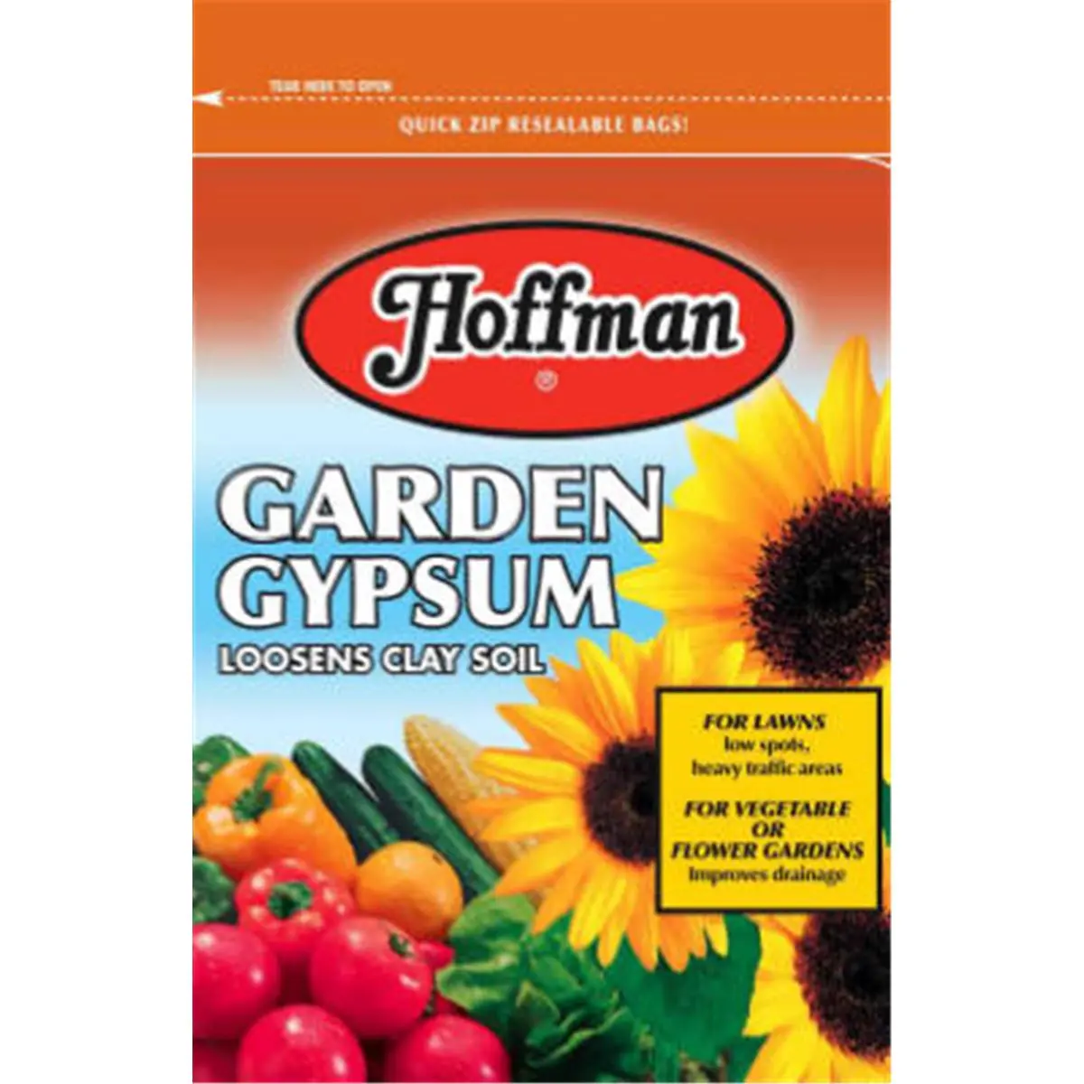 Hoffman 17005 Garden Gypsum - 5 lbs, 5.3 Lbs. Option Available, Blended with Perlite and Vermiculite, Includes Pelletized Garden Lime, Reduces Soil Acidity