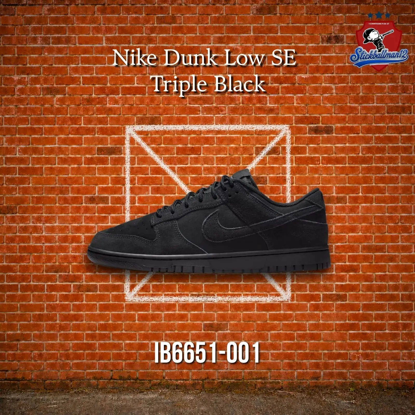 Nike Dunk Low SE Triple Black (IB6651-001)