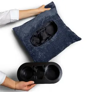 Nesty  Nesty NESTY-CHARCOAL Nesty Pillow The Original Designer Pillow that Flips into beverage Caddy; Holds Two Drinks and Remote and Phone