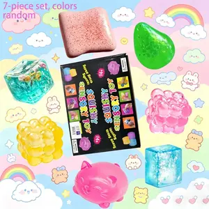 7Pcs/set Novel Sensory Squishy Stress Relief Toy Blind Box, Exquisite & Compact, Soft Touch, Creative Squeeze Slow Rising Fidget Toy, Perfect for Party & Gathering Gifts
