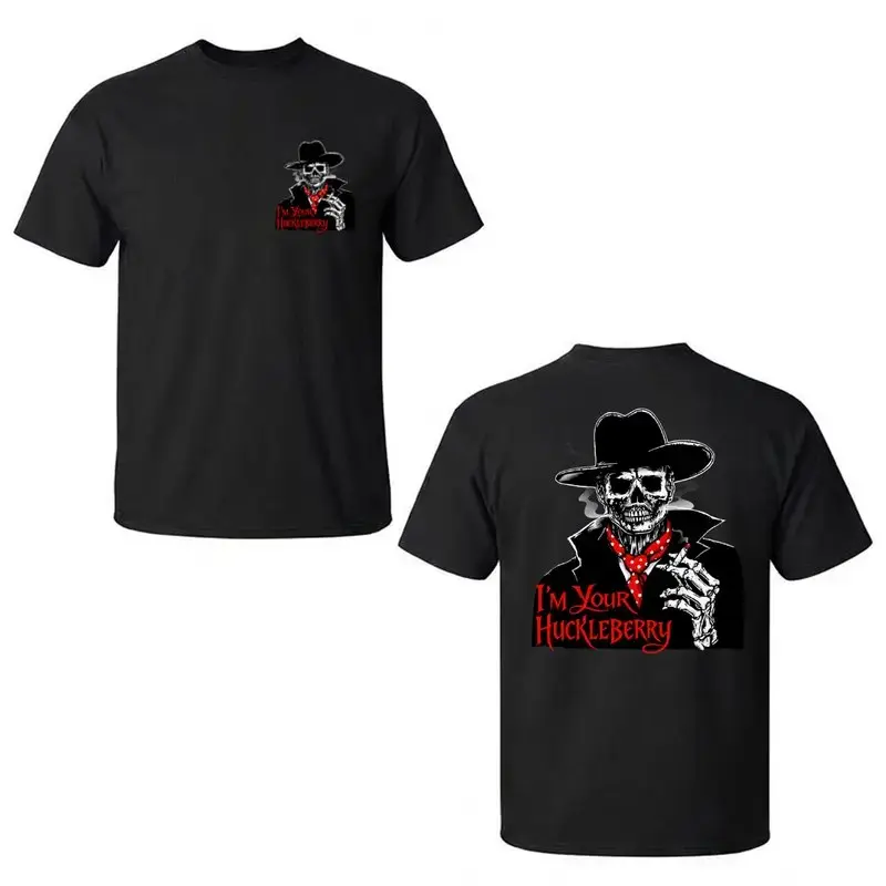 I'm Your Huckleberry Old West Death Dealers Collection Tombstone Skeleton T-Shirt, Cowboy Shirt, Gift For Him, Full Size, Full Color