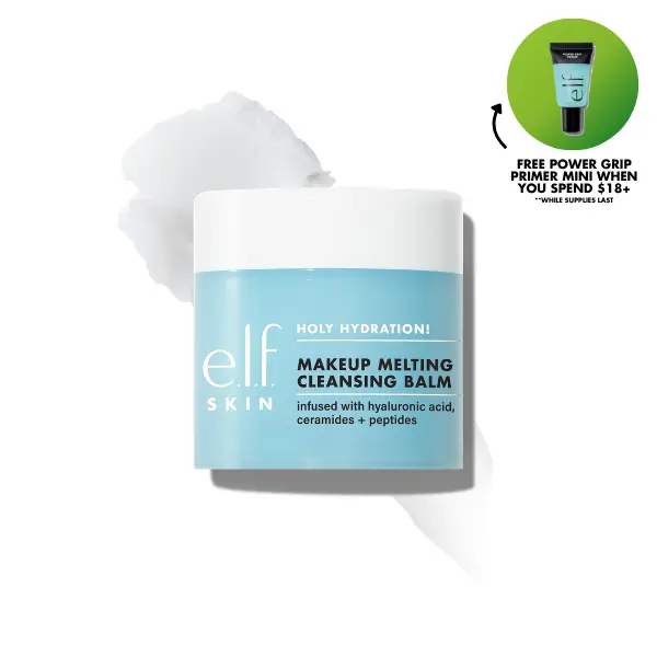 e.l.f. Holy Hydration! Makeup Melting Cleansing Balm for All Skin Types, Hydrating Makeup Remover w/ Hyaluronic Acid, Ceramides, Peptides 2oz. /56.5 G