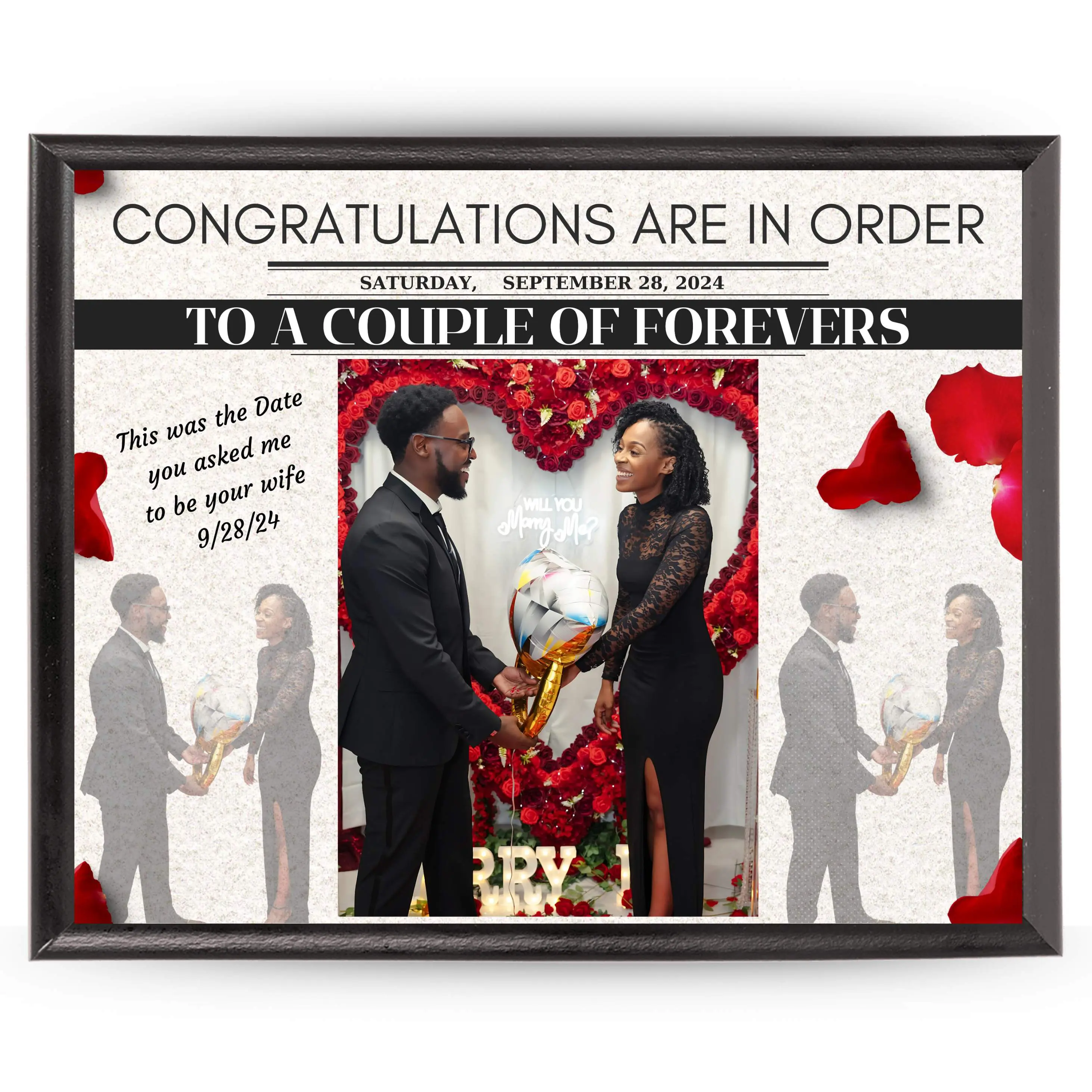 Custom 8x10 Photo Plaque – Beveled Black Edge