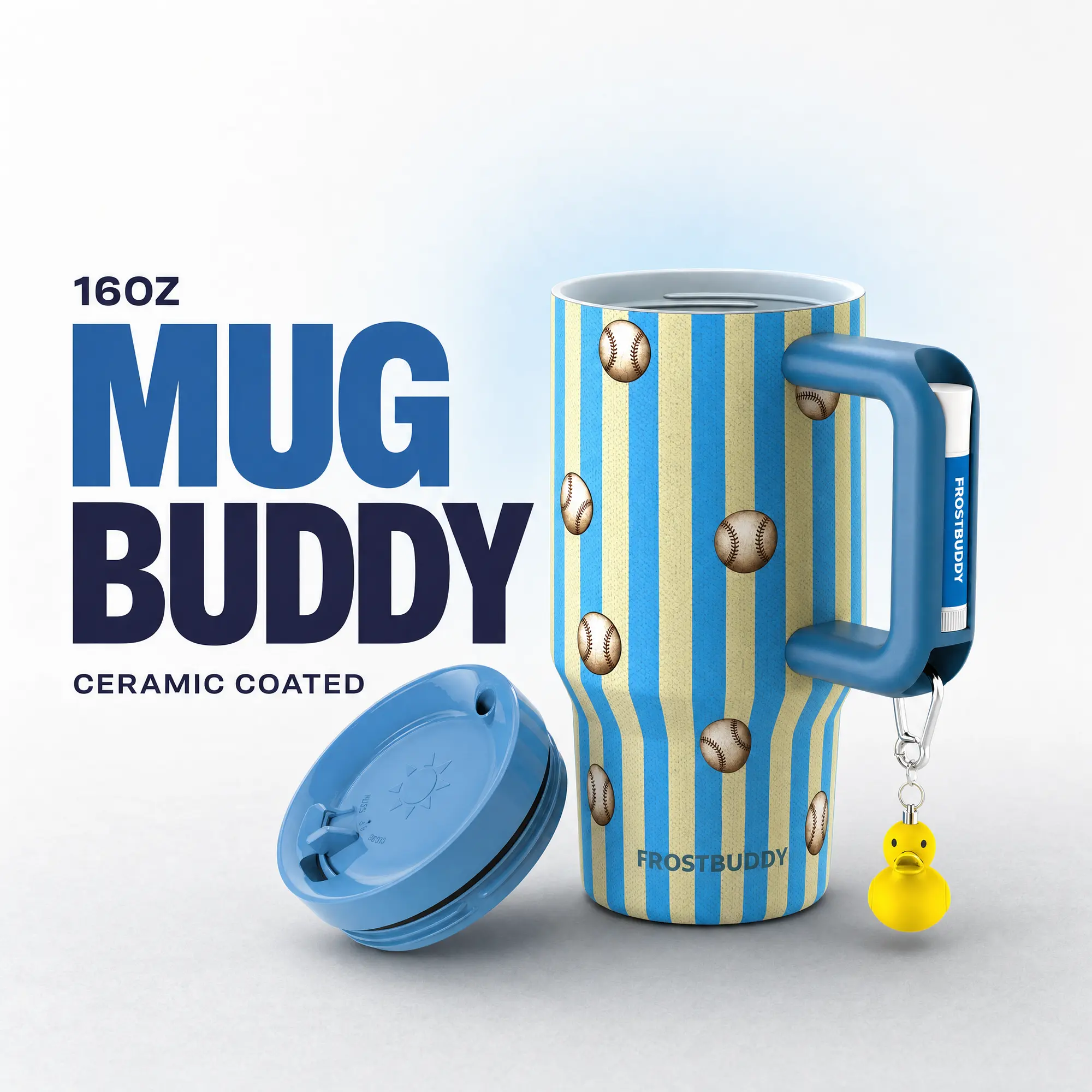 Mug Buddy - Frost Buddy - Ceramic Coated-  16oz - Stainless Steel - Leakproof
