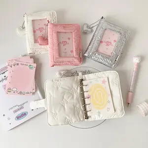 Simple Mini Loose-Leaf Photo Album, Soft Cover M5 Portable Mini Card Book, Three-Inch Instant Film Storage Album, Star Collection Card Holder, Photocards Binder