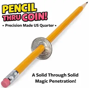 ✨ Pen-Thru-Quarter Magic Coin Trick 👀 Melt Metal Like a Wizard! ✨😲