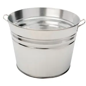 HIT  15.5 x 10 in. Galvanized Steel Planter & Tub