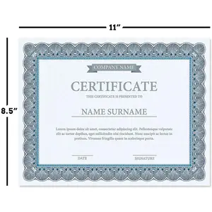 Blue & Blue Parchment Certificate Papers Pack of 25, Laser & Inkjet Printer Compatible, for Office Business Awards Graduation School Diplomas, 8-1/2" x 11" on 70 lb Text Stock
