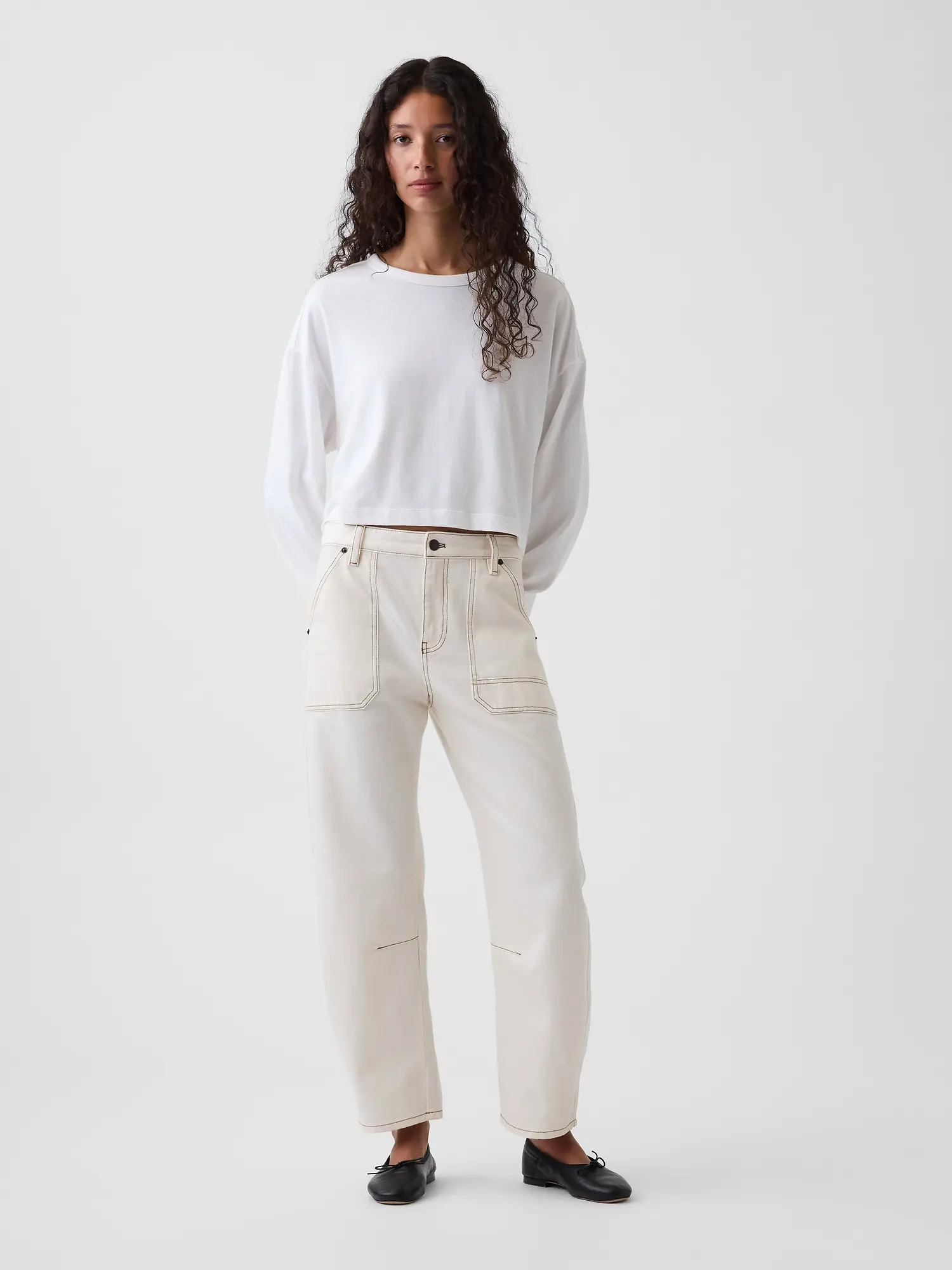 Gap Women's Mid Rise Barrel Utility Ankle Pants