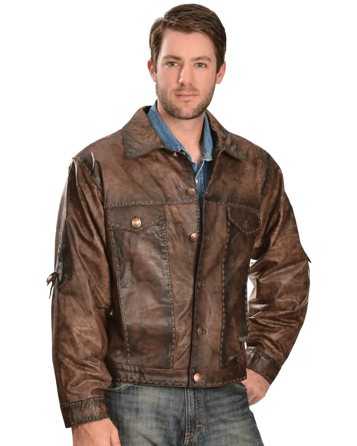 Kobler Leather Men's Men'S Rusty Jacket - Rusty-Brown Cow