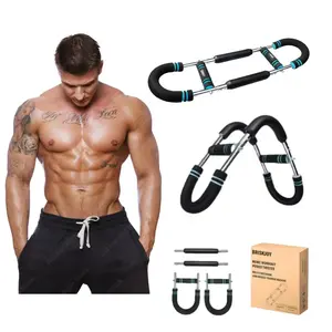 Twister Arm Exerciser,Twister Arm Strength Bar – Heavy Duty 440lbs Adjustable Hydraulic Chest & Triceps Workout Equipment for Home