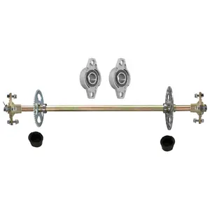 Suisuitong 740mm 29" Go Kart Live Rear Axle Kit with Pillow Block Bearings for Karting ATV UTV Drift Trike Golf Cart Quad Buggy Dune Moped Lawn Mower Four Wheeler Tricycle Project Bikes Upgrade DIY