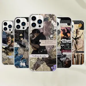 Fourth Wing Phone Case - Dragon Book Iron Flame Aesthetic Art Cover for iPhone