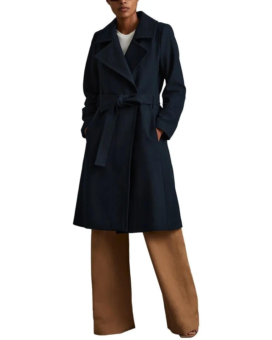 Reiss Rae Mid Length Belted Wool & Cashmere-Blend Coat