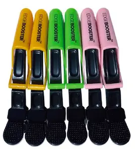 Edge Booster Crocodile Clip 6 pack Orange Green Pink