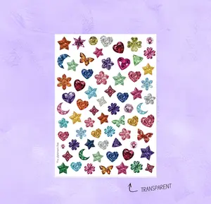 Transparent Gem Sticker Sheet