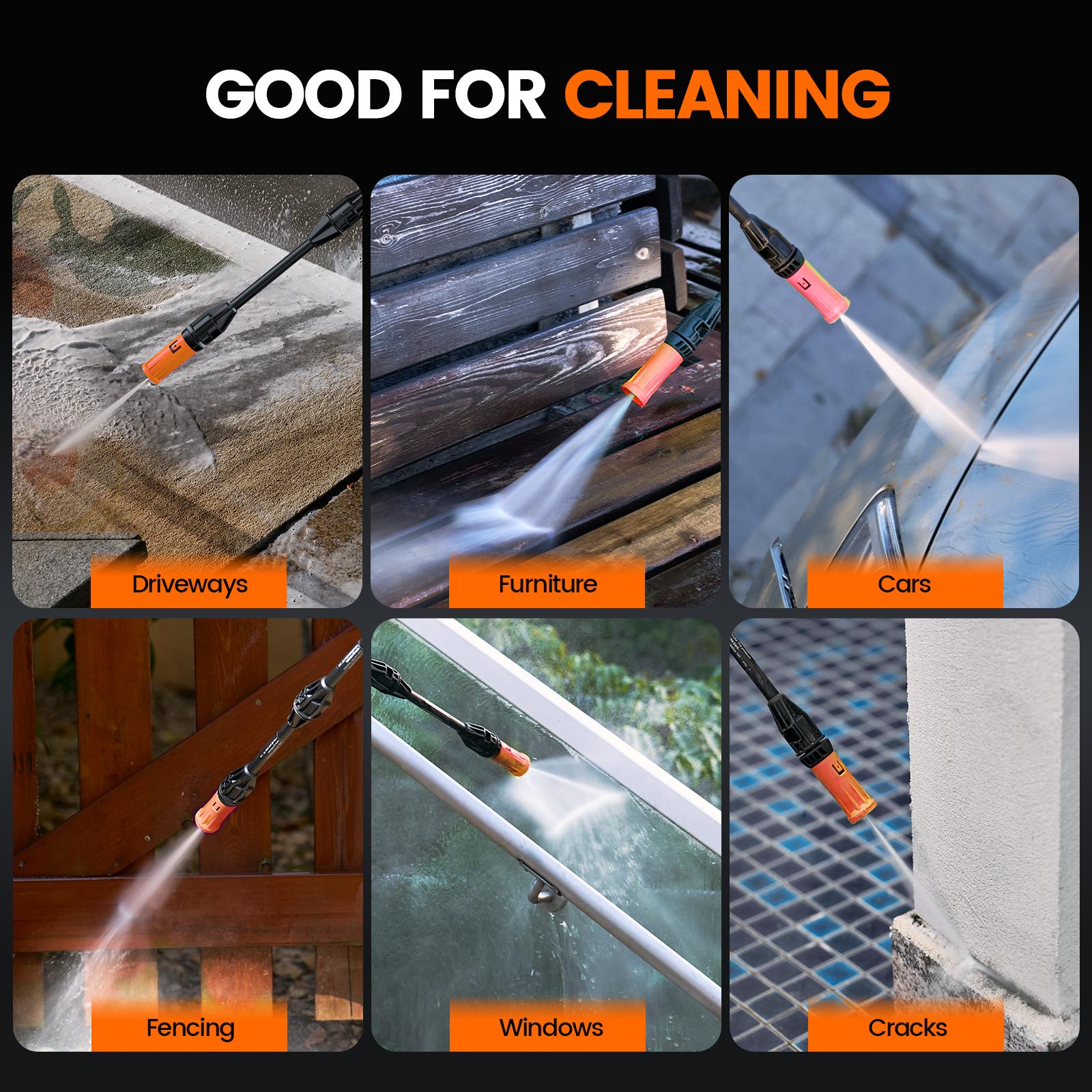 Electric Pressure Washer - 4200PSI Max, 2.6GPM, 1500W Power, with Foam Cannon, Adjustable Nozzle, Compact & Portable Design for Cars, Driveways, Patios, Fences & Outdoor Cleaning