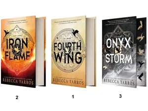 The Empyrean (3 book series) : Fourth Wing ,  Iron Flame , Onyx Storm (Deluxe Limited Edition) | Hardcover fantasy novel English Gothic