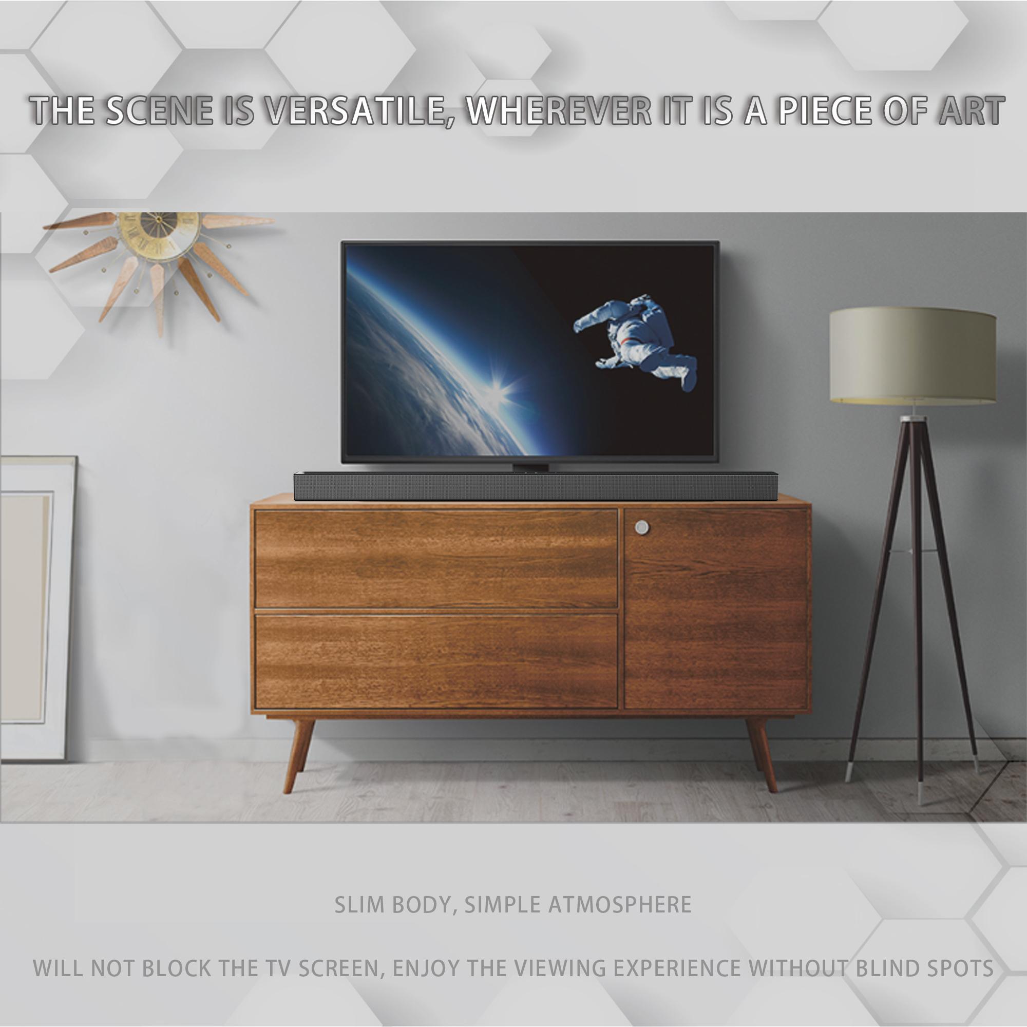 Sound Box, Bluetooth 5.0 Soundbar Speaker, Home Theater 3D Soundbars Bass Subwoofer With ARC,OPT,Coaxial Line Remote Control