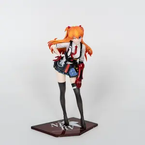 Neon Genesis Evangelion Asuka Figure Mecha Style - Standing Pose Mechanical Arm Anime Girl Statue Desk Decor