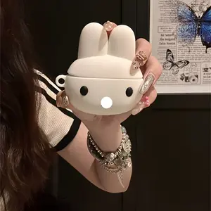 Cute Rabbit Earphone Case for AirPods 1/2/3/4/pro/pro2, Anti-Drop Scratch-Resistant, Essential for Valentine's Day Christmas Birthday Gifts Headphones