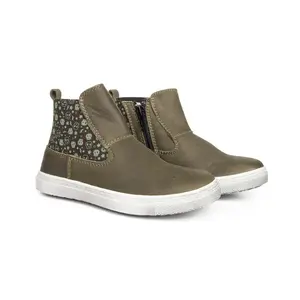 Shoe Dark Green Skull Boot
