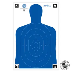 Target Eagle - B-27 Silhouette Smart Targets Powered by AI - Shredding Resistant Card Stock - High Visibility Colors - Works with Target Eagle App