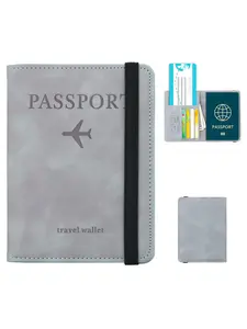 Spring 2025 Solid Color Passport Holder Cover Wallet, Travel Document Holder, Rfid Blocking Leather Card Case, Travel Accessories for Women Men