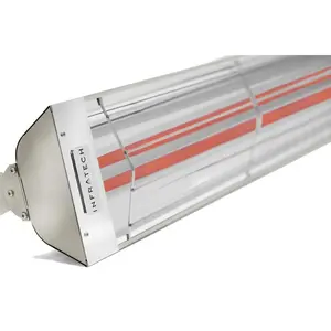 Infratech WD Series Dual Element 39" Infrared Electric Patio Heater 5000 Watts-240 V-Stainless
