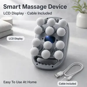 Handheld Massage Gun for Sports & Fitness - 12 Massage Heads, 6 Replacements, Multi-Functional, USB Rechargeable, with Storage Case, Ideal Gift for Friends & Family
