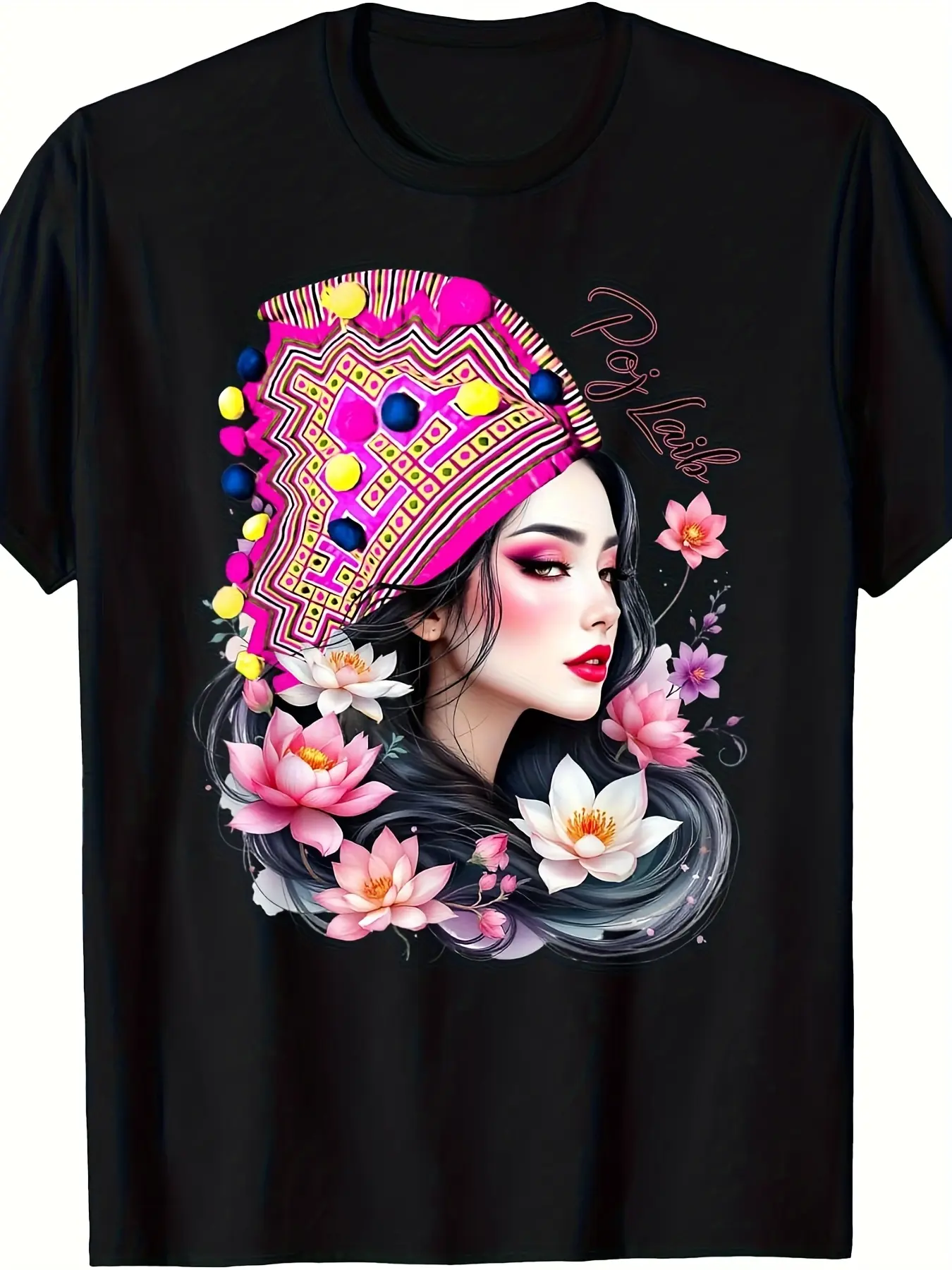 Unisex Hmong Pride T-Shirt - Black Short Sleeve Cr unisex soft cotton short sleeve t shirt, vintage graphic casual tee for men women teens, perfect birthday holiday gift for camping travel gym daily street casual wear