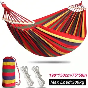 2 Person Double Camping Hammock Chair Bed Outdoor Hanging Swing Sleeping Garden