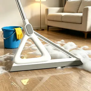 Triangle Sweeper, Magic Bathroom Water Scraper, Dual-Use Floor Cleaner, Efficient Water and Dirt Removal Tool, Essential Cleaning Aid, Water Broom