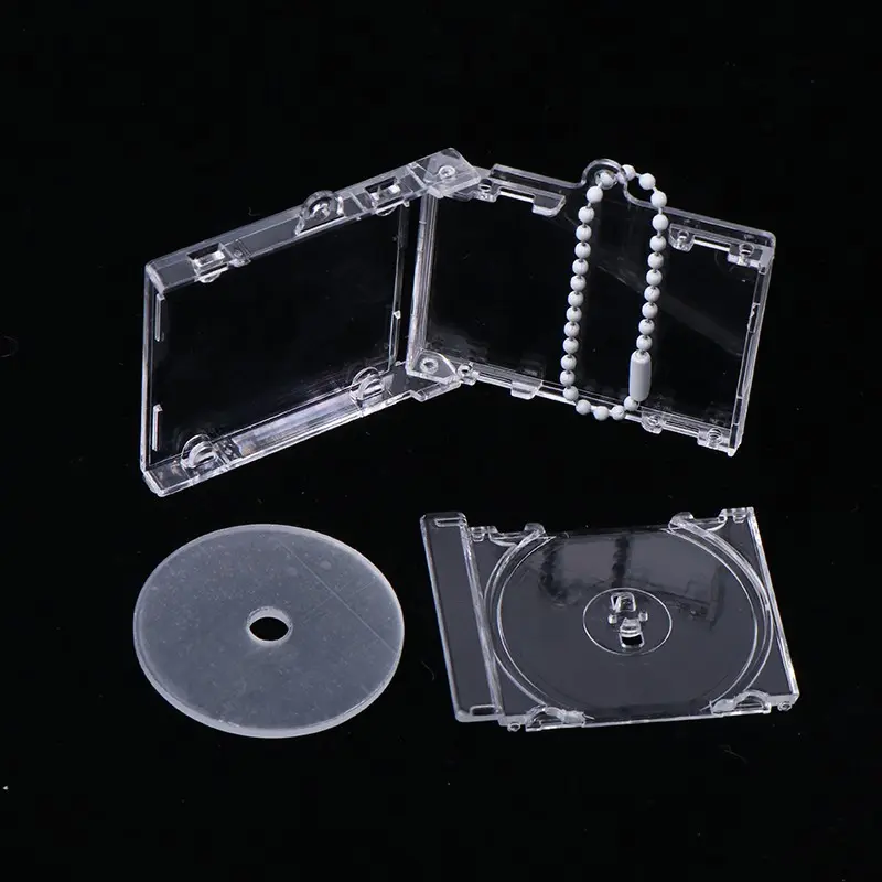 Custom Mini CD Keychain Full Creation Handmade Acrylic with Digital NFT Personalized Gift for Music Lovers Handmade Clear Acrylic Mini CD Design with Secure Keychain Ring
