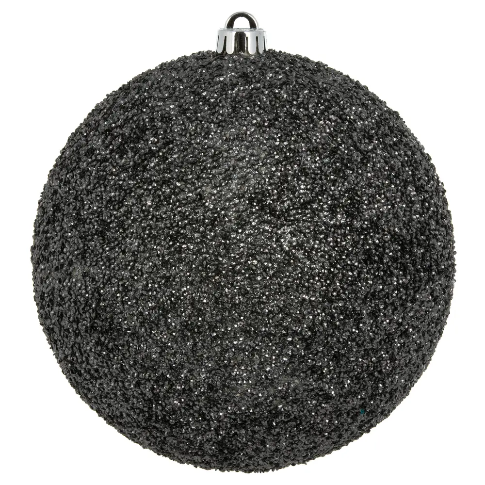 212 MAIN 8 in. Limestone Beaded Ball Plastic Ornament - 2 Per Bag, Christmas Tree Decor, Home Ornament