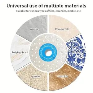 Silver Color 3-Piece Diamond Grinding Wheel Set, Precision Cutting & Polishing Tools for Tiles, Durable Abrasive Edge Guards