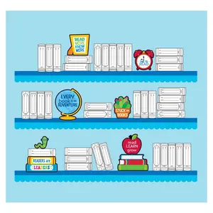 Classroom Book Tracker Bulletin Board Set - 64 pieces