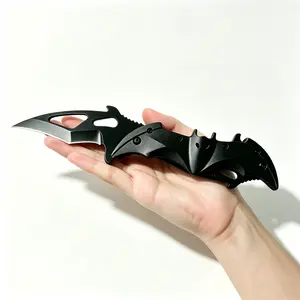 Minimalist Twin-Blade Pocket Folding Bat Knife - EDC Multi-Functional Tool for Camping, Fruit & Vegetable Prep, Ideal Gift for Outdoor Sports Enthusiasts