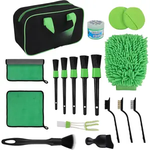 18 count  Detailing Brush Set,  Interior Detailing Kit for Cleaning Interior, Exterior, Wheels, Dashboard, Upholstery Care, Professional  Care Kit for  Owners and Enthusiasts