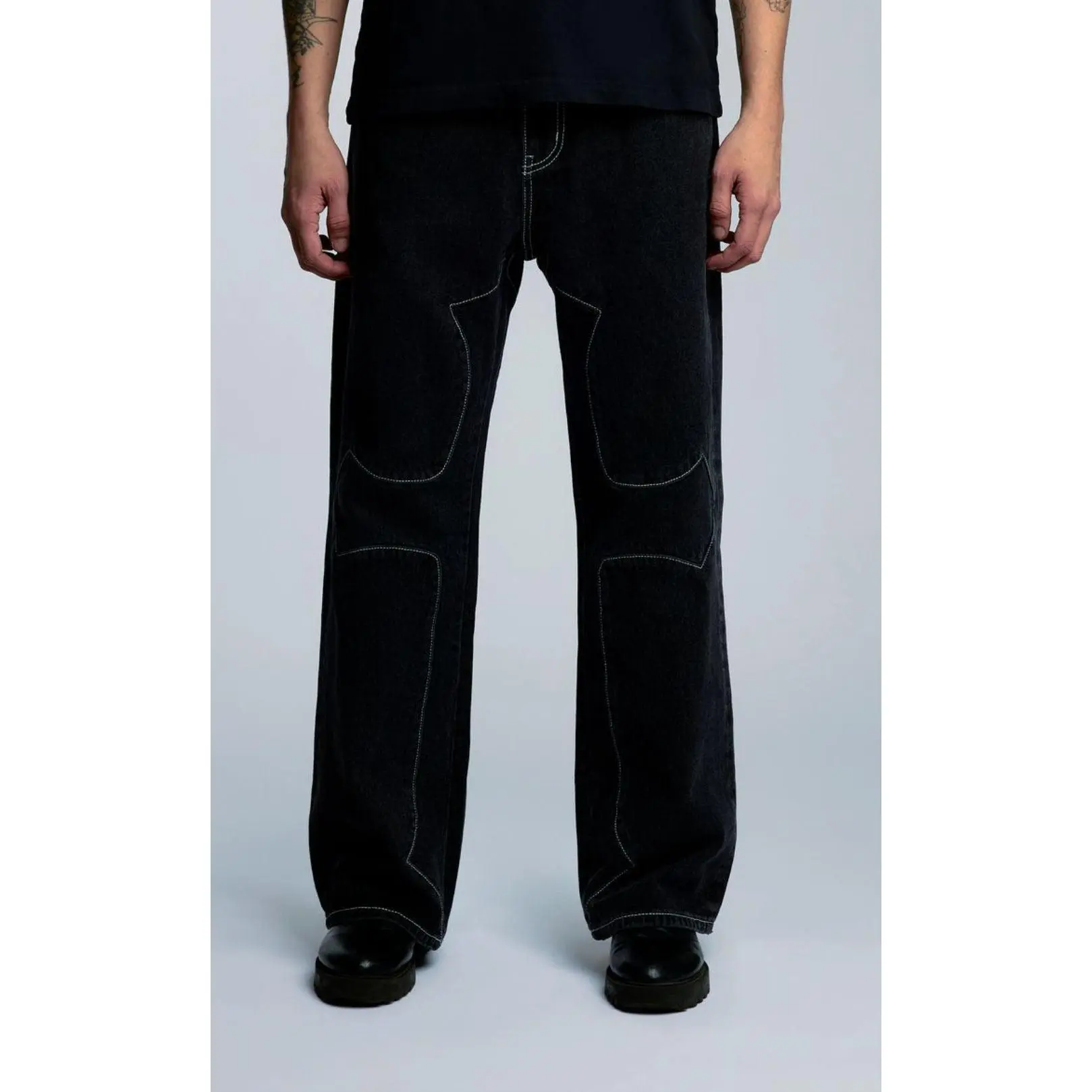 REVENGE CROSS DENIM PANT BLACK FW25