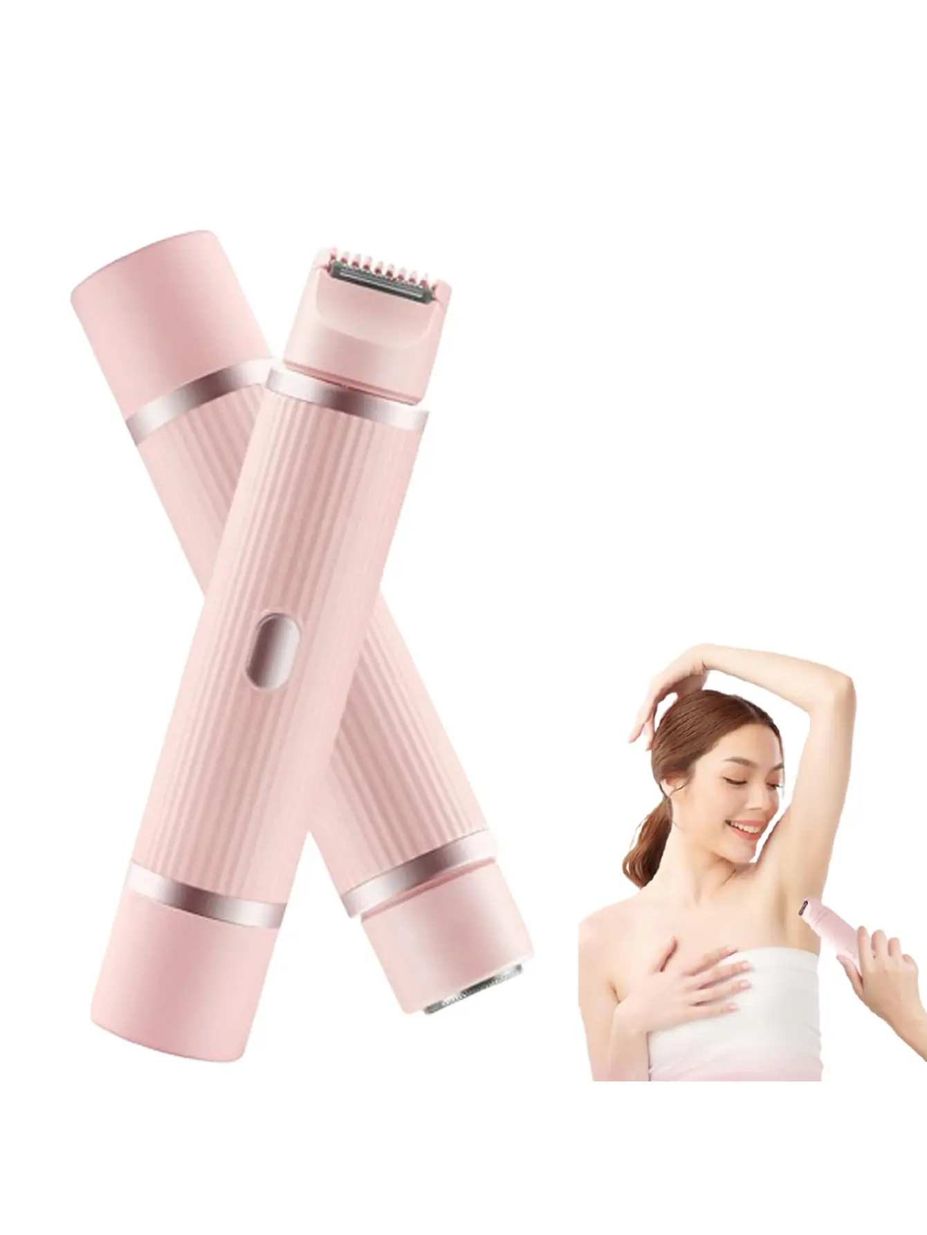 2-in-1 female electric depilator-full body depilator home travel shaver, suitable for bikini parts, eyebrows and underarms-portable trimmer-wet and dry trimmer is rechargeable, wireless and portable-shaving is soft and effective.