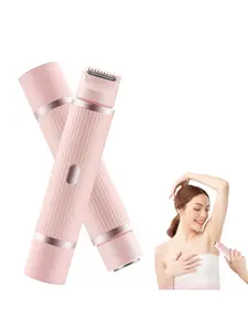 2-in-1 female electric depilator-full body depilator home travel shaver, suitable for bikini parts, eyebrows and underarms-portable trimmer-wet and dry trimmer is rechargeable, wireless and portable-shaving is soft and effective.