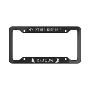 My Other Ride is a Dragon License Plate Frame Dragon Wing Violet Yarros Fourth Car Accessories Bookish Bookstagram Wing Merch Violence 100% Aluminum 12x6 Secure Mounting
