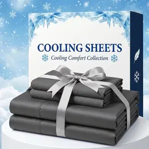Extra Deep Pocket Bamboo Fiber Sheets Set - Breathable & Cooling Bed Sheets - Hotel Luxury Bed Sheet Set - Soft, Wrinkle Free & Comfy