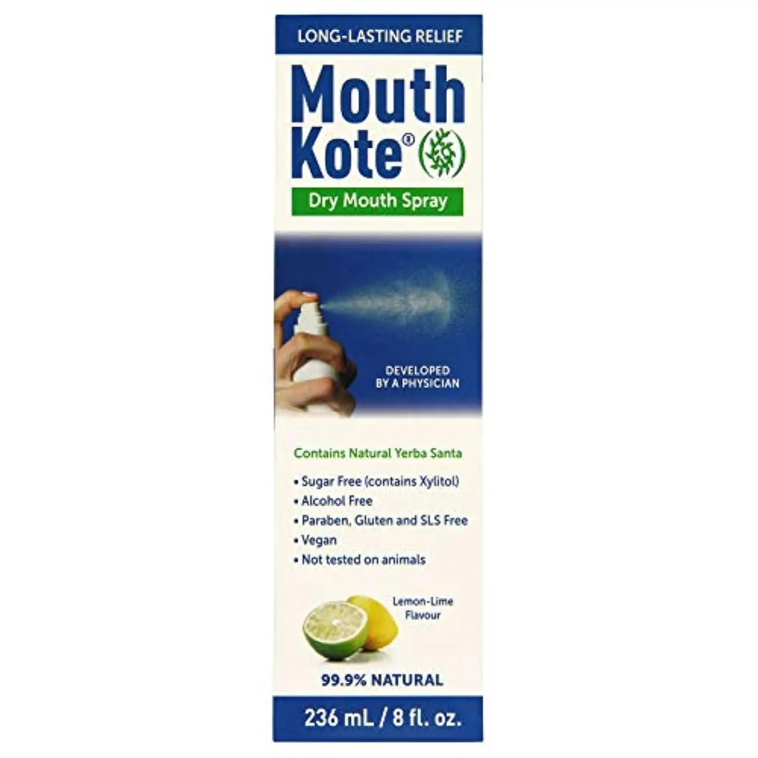 Dry Mouth Spray Oral Moisturizer with Yerba Santa 8 Fluid Ounce